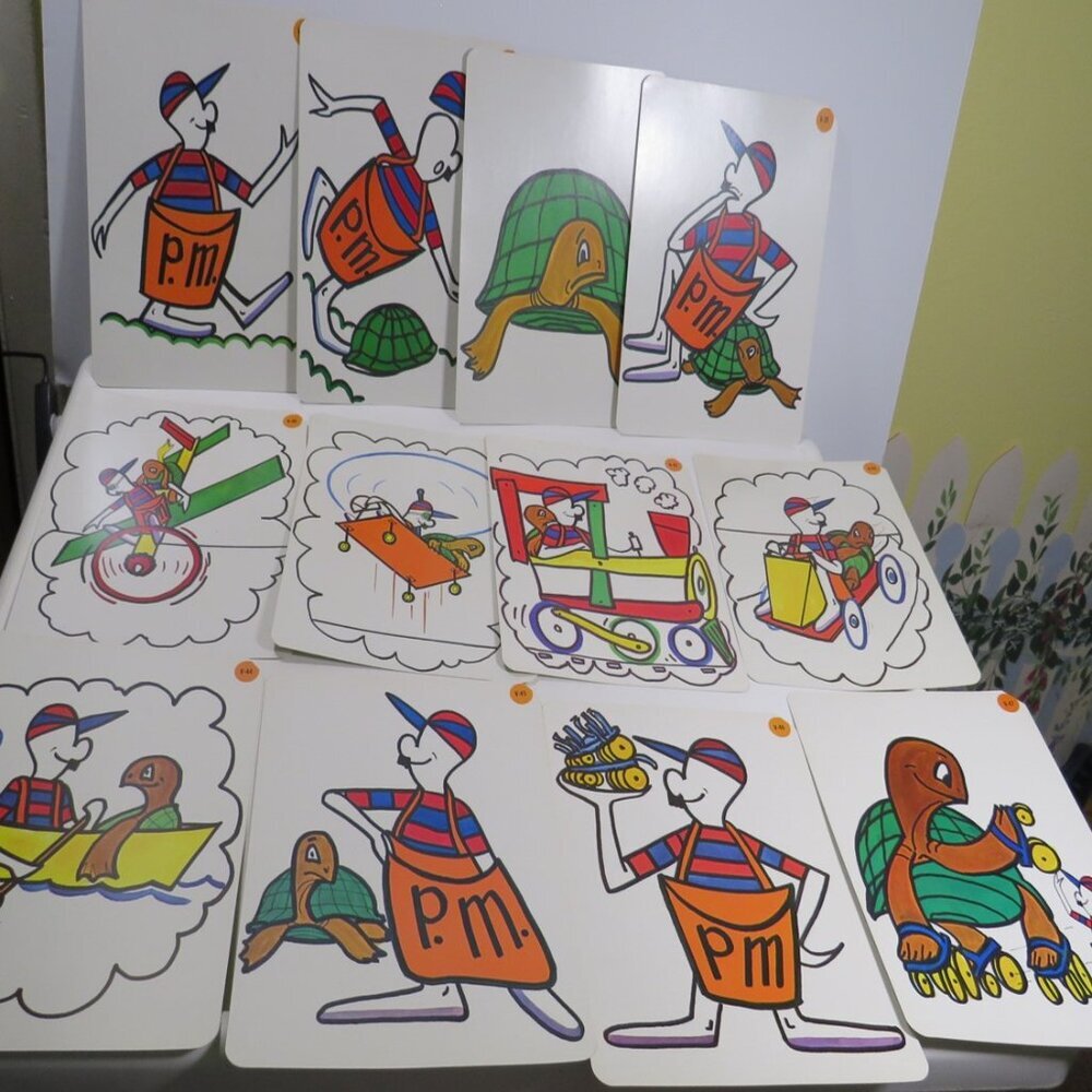 Peabody 60s story (12) cards Turtle Vintage Artwork